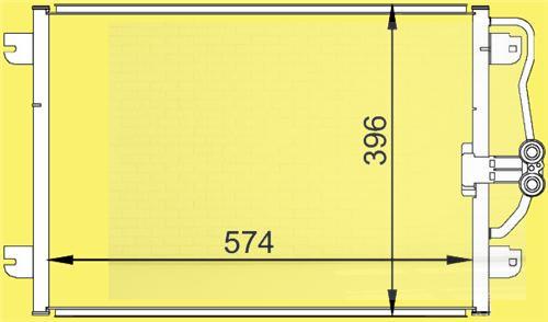 KLİMA KONDENSERİ MGN I (96-03) 1.4-1.6-2.0-1.9D (545x391x16)