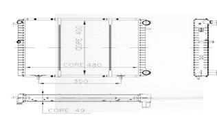RADYATÖR R19 1.9D-1.7D (MEK) (480x400x49) (2 SIRA PA SİSTEM)