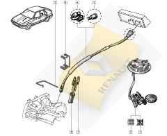 Kilometre Teli Tutucusu Plastiği Renault Clio Express Laguna 1 R19 Europa - 7700799654