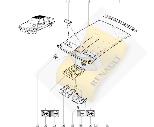 7700764593- TAVAN ARKA KAPLAMA R21