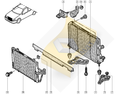 MEGANE I RADYATÖR ÜST TAKOZ 7700840125