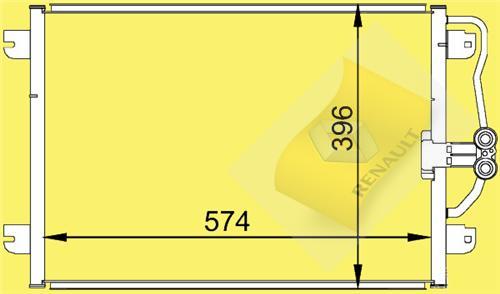 KLİMA KONDENSERİ MGN I (96-03) 1.4-1.6-2.0-1.9D (545x391x16)7700425843-7700432392-7702258286-